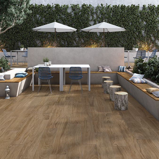 Line Wood Dark Beige