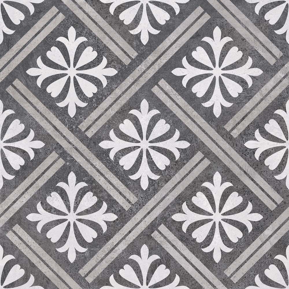 Mondrian Charcoal Patterned Matt